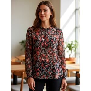 Isabel Marant Etoile The Maria Top 40 Collarless Button Down Shirt 100% Cotton